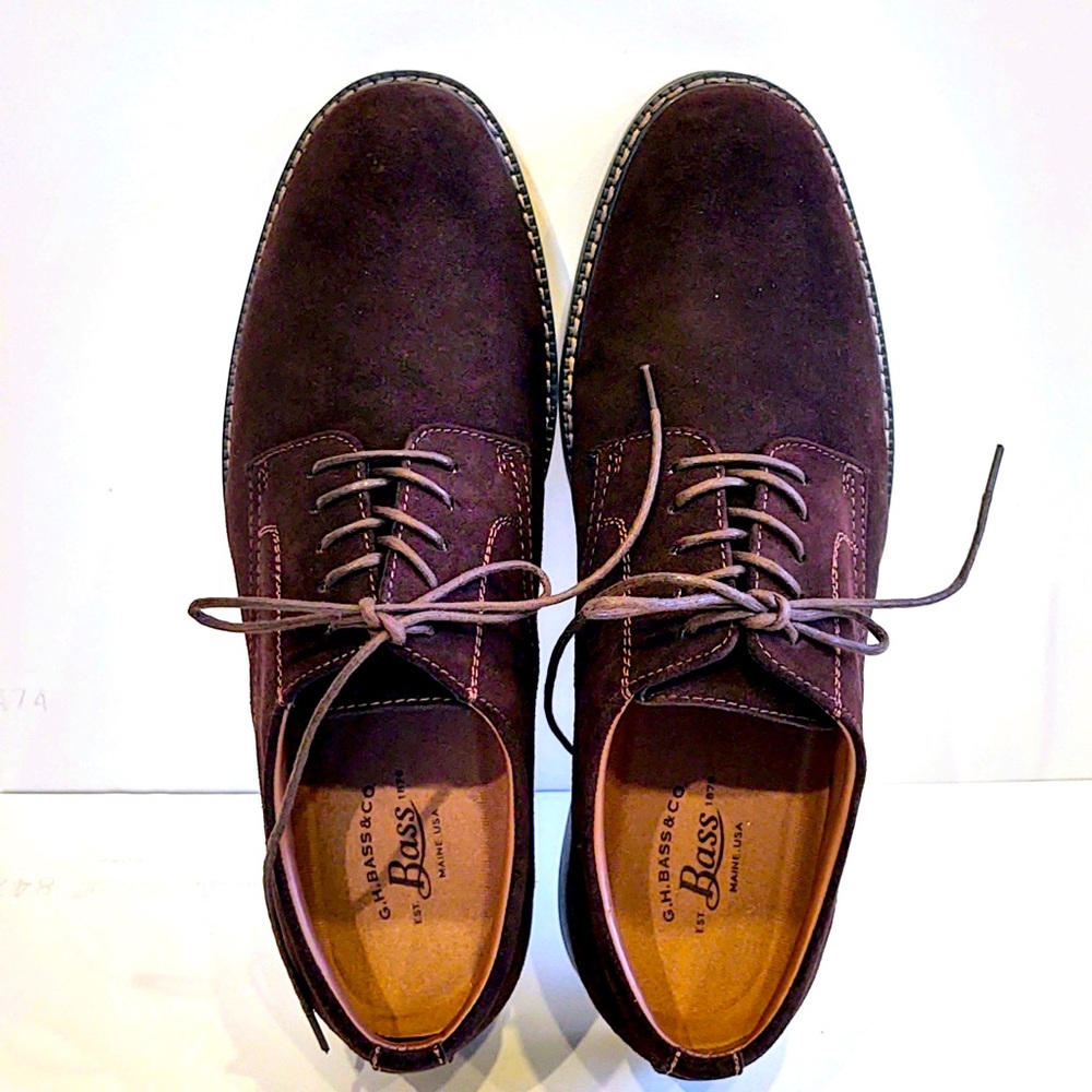 [G.H. Bass & Co.] Men’s 11.5 Brown Suede Tie Shoes